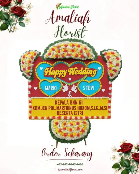 Papan Bunga Pernikahan Sumberglagah